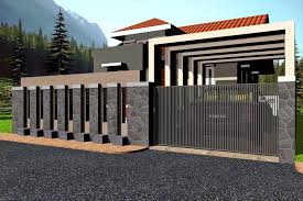 Natural Minimalist Front House Wall Design Ideas Exterior Design Impressive Home Fences Modern Fence Design House Wall Design House Fence Design
