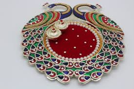 Arihant Creations Acrylic Decorative Thali Rakhi Platter Etsy Thali Decoration Ideas Acrylic Rangoli Rakhi