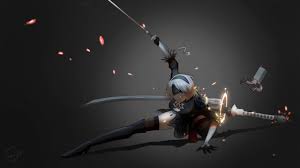 It is the indirect sequel to nier, and is set in the year 11945, during the 14th machine war. 2560x1440 2b Nier Automata Katana 1440p Resolution Wallpaper Hd Anime 4k Wallpapers Images Photos And Background Wallpapers Den