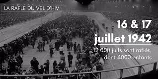 I am referring to la rafle du velodrome d'hiver, or the velodrome d'hiver roundup. Christian Estrosi On Twitter Il Y A 77 Ans La Rafle Du Veldhiv L Horreur Entre Le 16 Et Le 17 Juillet 1942 12 000 Juifs Sont Rafles Dont 4000 Enfants