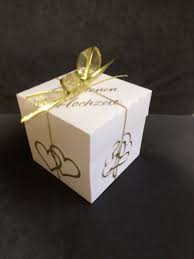 Explosionsbox Zur Goldenen Hochzeit Meiner Eltern Aussenansicht Goldene Hochzeit Bastelarbeiten Explosionsbox