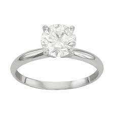 So while the one carat is double the weight, the face of the half carat diamond is only 21% smaller. Evolv 14k Gold 1 1 2 Carat T W Igi Certified Lab Grown Diamond Solitaire Engagement Ring