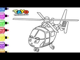 Mewarnai pesawat helikopter bunda tika. Belajar Menggambar Dan Mewarnai Tayo Bus Kecil Air Si Helikopter Penyelamat Youtube