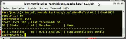 Bundle is in active state. Jkarthaus