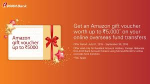 Expires jul 31,2021 get 15 paise better rate on your first transaction using money2india. Icici Bank On Twitter Now Make Your Overseas Fund Transfers Using Icicibank Money2world Service And Get An Amazon Gift Voucher Worth Upto 5000 Use Promocode Twgift Details Https T Co Tuxdi0dorv Https T Co M4iwcedzoz