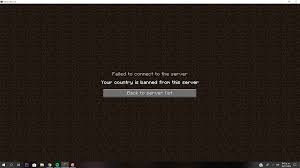 Jul 01, 2010 · mc server list. Your Country Is Banned From This Server Problem Spigotmc High Performance Minecraft