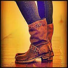 Frye Veronica Shortie Motorcycle Boots For Big Calves Boots Wide Calf Boots Brown Motorcycle Boots