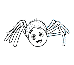 A clip art illustration of a cartoon spider in grey and black with a smile. How To Draw A Cartoon Spider In A Few Easy Steps Easy Drawing Guides