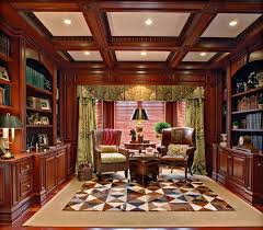 Library Ceiling Design Home Library Design With Classic Theme Mood Classic Ceiling Wooden Home Library Design Small Home Libraries Home Library Decor