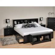 Cheap king size platform bed frame. Modrest Impera Contemporary Lacquer Platform Eastern King Bed Color Black Finish Lacquer Size Queen Walmart Com Walmart Com