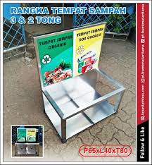 Dudukan Tempat Sampah Plastik Kapasitas 2 Unit Tempat Sampah Tempat Sampah Organik