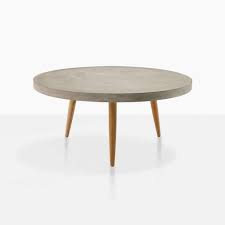 Round tables are easy to move around while square tables pair well with sectionals. Small Aspen Blok Concrete Round Coffee Table Teak Warehouse