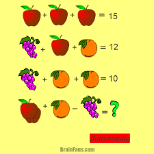 What does a gifted child like more than an intellectual challenge? Fruit Kids Riddles Logic Puzzle Brainfans