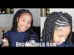Cornrows And Rope Twists Natural Hairstyle For Girls Youtube Natural Hair Styles Girl Hairstyles Braided Hairstyles