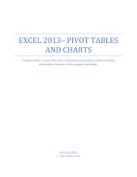 Pivot Table Chart Templates At Allbusinesstemplates Com