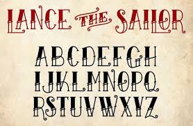 Lance The Sailor Updated Free Tattoo Fonts Tattoo Lettering Tattoo Fonts