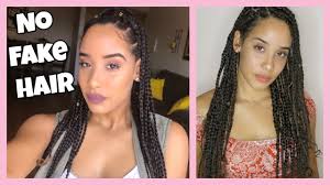 Box braids are a classic and timeless protective style regardless of the season. Easy Box Braids On Long Curly Hair No Extensions Youtube
