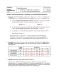 Z deviations can occur due to Calculate The Hardy Weinberg Equation States That The Sum Of The Probabilities Course Hero