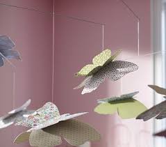 Diy Butterfly Hanging From Ceiling Butterfly Mobile Nursery Cute Room Decor Butterfly Mobile