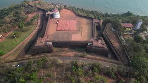 Aerial view of historic Fort Aguada on ...