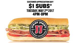 1 Subs At Jimmy John S On May 2 2017 678x381 Jimmy Johns Food Food Coupon