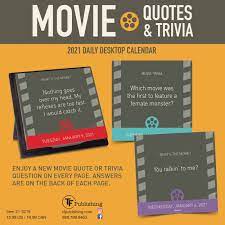 2021 movies, 2021 movie release dates, and 2021 movies in theaters. Movie Quotes Trivia Desk Calendar 2021 At Calendar Club
