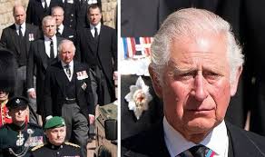 Moment Prince Charles cried as he walked behind Prince Philip's coffin to  say last goodbye