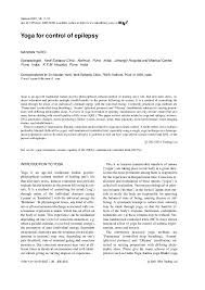 Yoga ideally doesn't trigger seizures, however, improper practice might lead to seizures. Pdf Yoga For Control Of Epilepsy Nandan Yardi Academia Edu