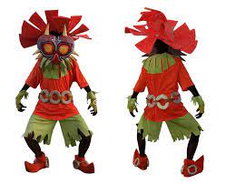 Skull Kid Cosplay Front And Rear View Cosplay Halloween Rocks Halloween Movies