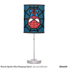 Kawaii Spider Man Hanging Upside Down Table Lamp Zazzle Com Kawaii Spider Hanging Upside Down Spiderman Upside Down