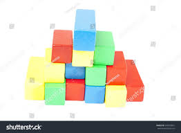 Toy Blocks Infographic Chart Stair Bar Stock Photo Edit Now