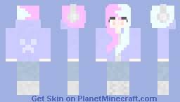 Pastel pink and blue hair. Girl With Pink And Blue Hair Pastel Minecraft Skin