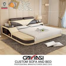 غرف نوم فندق الصين الحديثة مجموعات سرير إيطالي جلد طبيعي مزدوج سرير نوم من الصين على Topchinasupplier Com