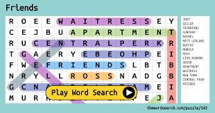 Friends have really taken on different definitions lately. Friends Word Search