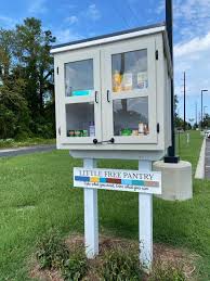 Discourage sharps (razors), chemicals, previously worn clothing (which adds bulk), or anything illegal. The Little Free Pantry