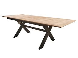Buy products such as wilcox outdoor acacia wood loveseat and coffee table set with cushions, teak, blue at walmart and save. Teak Outdoor Extendable Dining Table Furnitureokay
