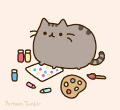 Cute chubby white cat kitten greeting cartoon element. Kawaii Fat Cat Art Novocom Top
