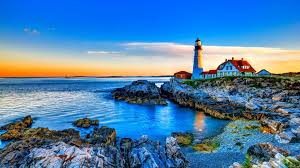 And receive a monthly newsletter with our best high quality wallpapers. Gorgeous Lighthouse On A Rocky Shore Hdr Hd Desktop Background Wallpaper Free Rocky Shore Landscape Beautiful Lighthouse