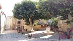 Caunes Minervois Place De La Republique Languedoc Carcassonne Village