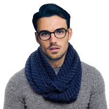 A wide variety of navy blue knitted hat scarf sets options are available to you, such as material, item type, and style of length. Mens Boys Thick Cable Knit Winter Snood Scarf Neckwarmer Navy Ebay