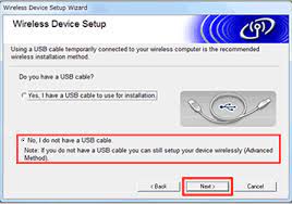 This will start the wireless setup wizard. Setup A Brother Machine On A Wireless Wi Fi Network Using The Supplied Cd Rom Without A Usb Cable Brother