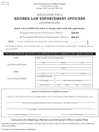 How did north carolina's health insurance premiums change in 2020? Form Mvr 27le Download Printable Pdf Or Fill Online Application For A Retired Law Enforcement Officers License Plate North Carolina Templateroller
