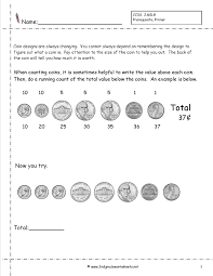 Counting Coins And Money Worksheets And Printouts