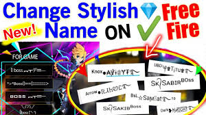 Create good names for games, profiles, brands or social networks. How To Change Stylish Name Font In Free Fire Stylish Font Name Diamond Gift Youtube