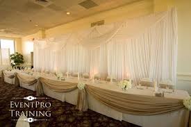 How To Make A Burlap Table Swag Google Search Head Table Wedding Head Table Decor Wedding Party Table Backdrop