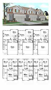 Three Unit Triplex Plan 41141 Total Living Area 4935 Sq Ft House Width 84 House Depth 46 Family House Plans Duplex House Plans House Plans One Story