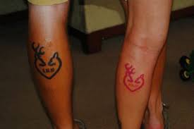 People get inked together who don't want to forget one another, such as siblings or roommates. Browning Buck Doe Couples Tattoo Couple Tattoos Buckmark Tattoo Tattoos