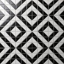 Elitetile Trian Vertex 1 X 2 Porcelain Mosaic Tile Stone Mosaic Tile Mosaic Tiles Mosaic