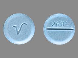 V 2684 Pill Images (Blue / Round)