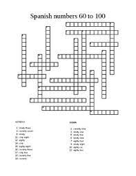 Word search puzzles can be. Spanish Numbers 60 To 100 Crossword Puzzle Worksheet Tpt